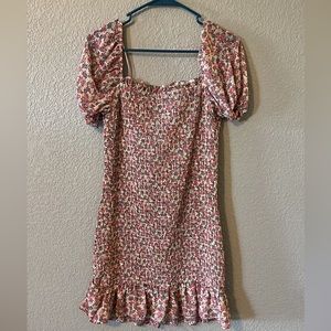 Pink floral dress